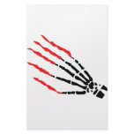 skeleton bone hand bloody scratches stationery design