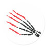 skeleton bone hand bloody scratches sticker