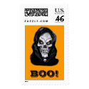 Skeleton BOO! postage by Lesleysloft Skeleton BOO! postage