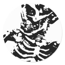 Skeleton Boy Black & White stickers