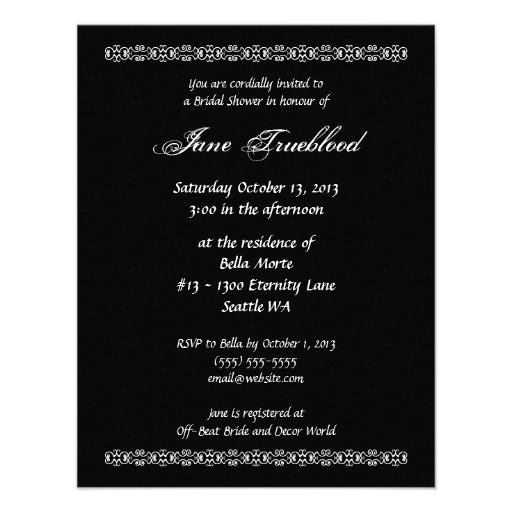 Skeleton Bride (Bridal Shower) - Invitation