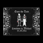 Skeleton Bride & Groom Save the Date Postcards