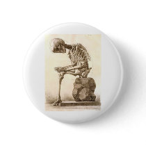 skeleton pinback button