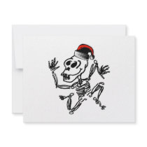 Skeleton Christmas invitations