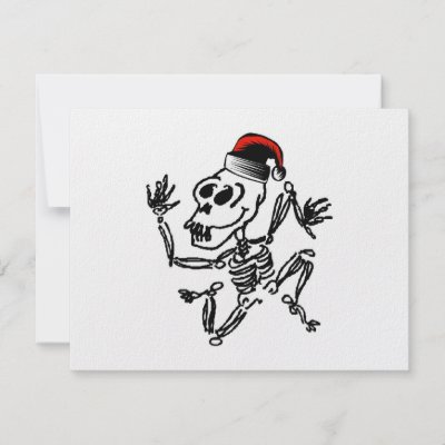 Skeleton Christmas invitations