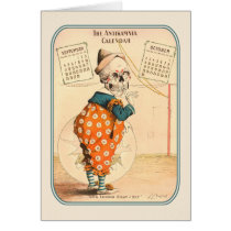 Skeleton Clown - "This Looks Easy" Greeting Card