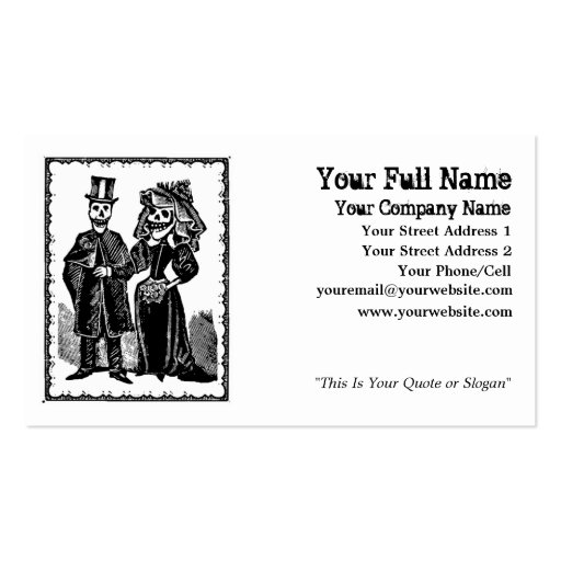 Skeleton Couple - Business Card (Customize) (front side)