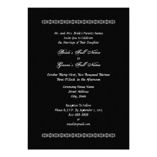 Skeleton Couple - Invitation