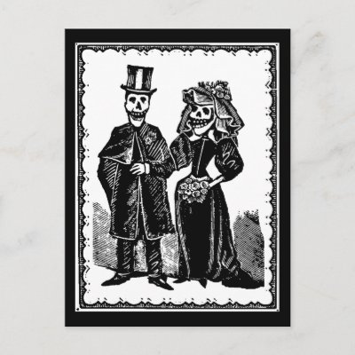 Skeleton Couple - Postcard