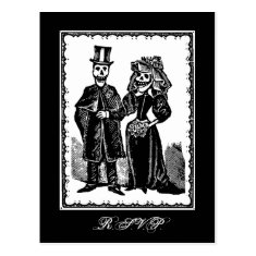 Skeleton Couple (RSVP) - Postcard