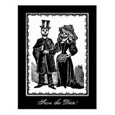Skeleton Couple (Save The Date) - Postcard
