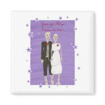 Skeleton Couple Save the date Wedding Magnets magnets