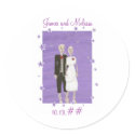 Skeleton Couple Save the date wedding stickers sticker