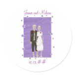 Skeleton Couple Save the date wedding stickers stickers