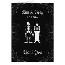 Skeleton Couple Thank You Card