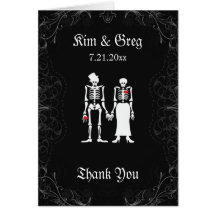 Skeleton Couple Thank You Card