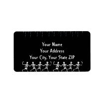 Skeleton Dance Halloween Custom Address Labels