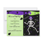 Skeleton Dance Halloween Invitation