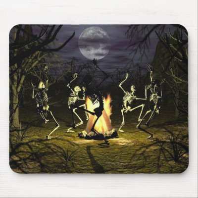 Skeleton Dance Mouse Mats by psychoticp
