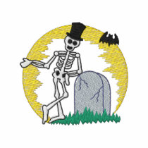 Skeleton embroidered shirts