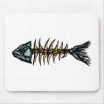 Skeleton Fish Mouse Pads