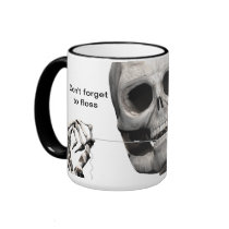 Skeleton flossing mug