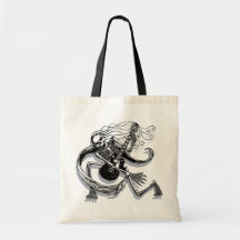 Skeleton Guitarist -crouch Canvas Bags