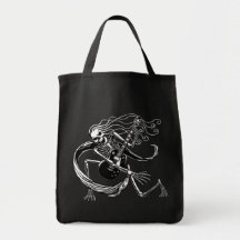 Skeleton Guitarist -crouch Tote Bags