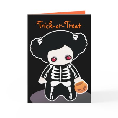 Skeleton Halloween Card for kids by kidsonly