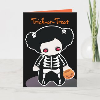 Skeleton Halloween Card for kids card