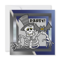 Skeleton Halloween Party Invitation
