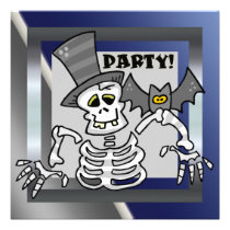 Skeleton Halloween Party Invitation invitations