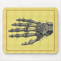 skeleton hand mousepads