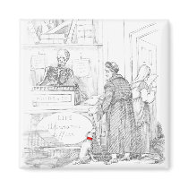Skeleton Hands Out Life Assurance Policy Refrigerator Magnet