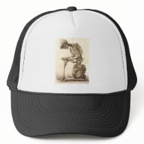 skeleton trucker hat