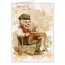 Skeleton Having a Drink Greeting Card