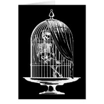 Skeleton in a Birdcage Card