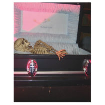 skeleton in coffin flyers