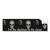 Skeleton in the Closet Personalized Bumper Stickers