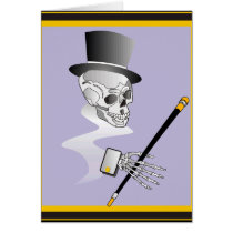Skeleton in Top Hat and Cane cards