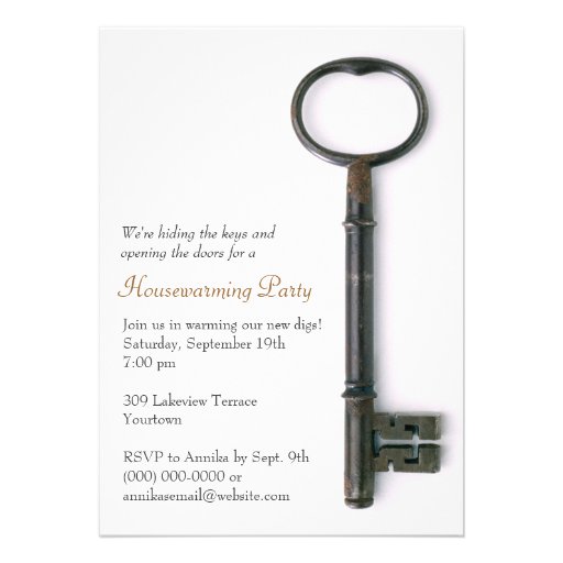 Skeleton Key Housewarming Invitation