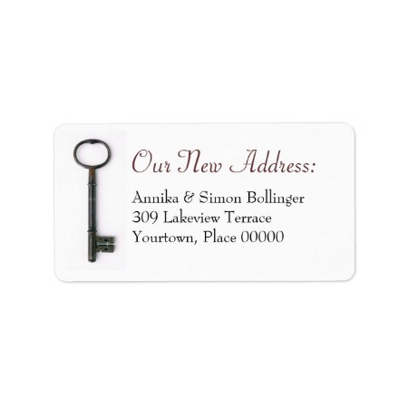 Skeleton Key New Address Label label