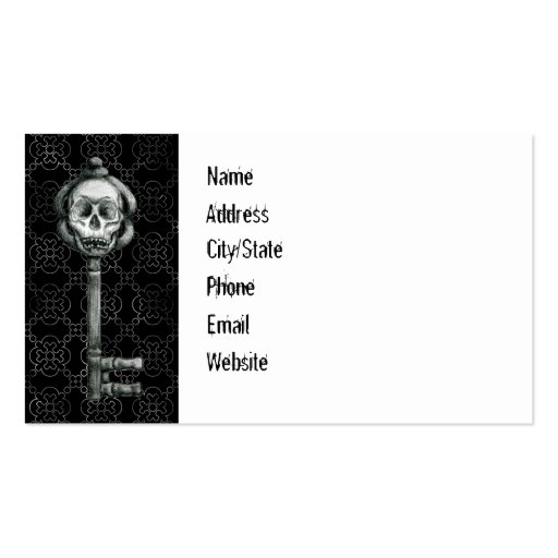 Skeleton Key Profile Card Business Card (front side)