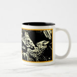 SKELETON KING "LIVE FREE, DIE FREE" GOLD BLACK MUG