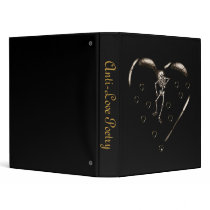 Skeleton Love Hearts 3 Ring Binder
