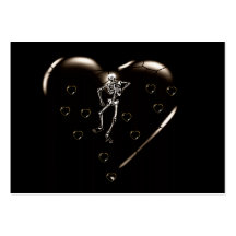 Skeleton Love Hearts Business Card Template