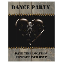 Skeleton Love Hearts Full Color Flyer