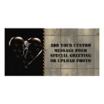 Skeleton Love Hearts Custom Photo Card