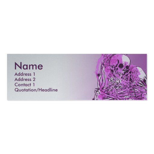 SKELETON LOVE purple Business Card Templates
