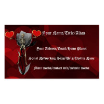 Skeleton Love Valentine Business Card Template